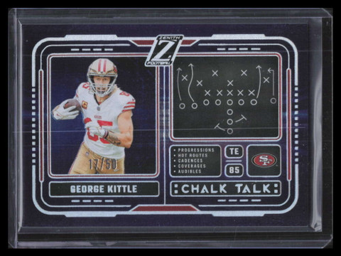 2024 Zenith Chalk Talk Red 25 George Kittle 17/50