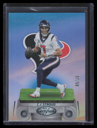 2024 Certified Franchise Foundations Mirror Teal 12 CJ Stroud 7/50 Jersey Number