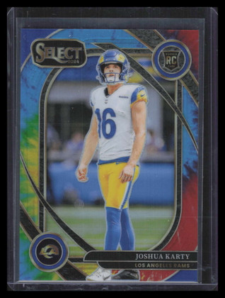 2024 Select Prizm Tie Dye Refractor 282 Joshua Karty Rookie 11/25 Club Level