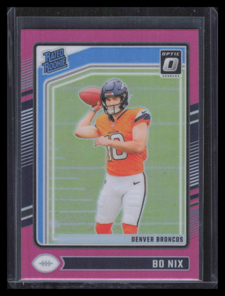 2024 Donruss Optic Pink Refractor 209 Bo Nix RR Rated Rookie