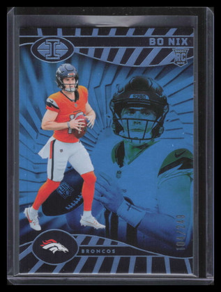 2024 Panini Illusions Trophy Collection Light Blue 22 Bo Nix Rookie 104/249
