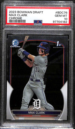2023 Bowman Chrome Draft bdc76 Max Clark Rookie PSA 10 GEM MT