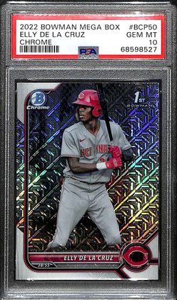 2022 Bowman Chrome Mega Box Prospects Elly De La Cruz Rookie PSA 10 GEM MT 375