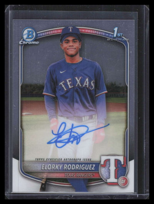 2025 Bowman Chrome Prospect Autographs CPAER Elorky Rodriguez Rookie Auto