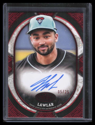 2025 Topps Tier One Shots Autographs Red Foil TOSJL Jordan Lawlar Auto 5/25