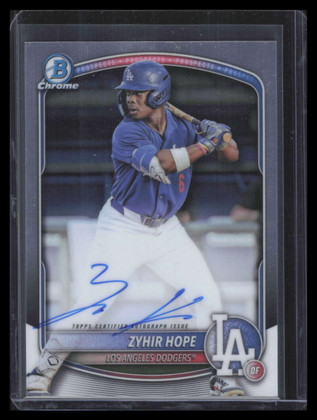 2025 Bowman Chrome Prospect Autographs CPAZH Zyhir Hope Rookie Auto