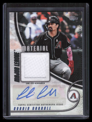 2025 Topps Major League Materials Autographs Corbin Carroll Jersey Auto 23/50