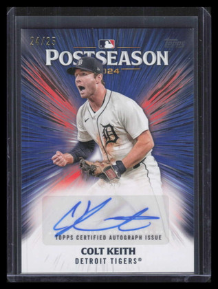 2025 Topps Postseason Performance Autographs Orange PPACK Colt Keith Auto 24/25