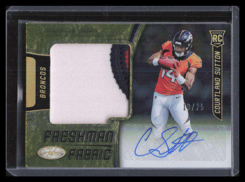 2018 Certified Freshman Fabric Gold 230 Courtland Sutton RC Patch Auto 19/25