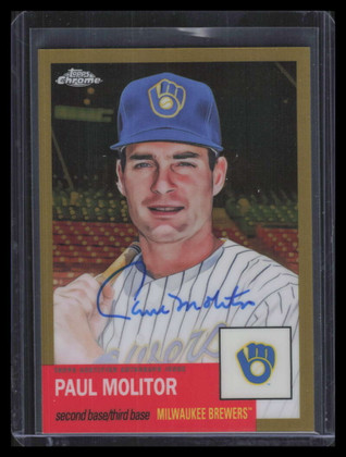 2022 Topps Chrome Platinum Autographs Gold Refractor Paul Molitor Auto 42/50