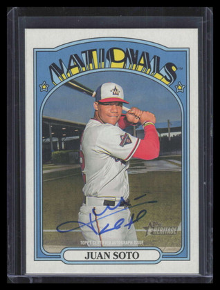 2021 Topps Heritage Real One Autographs ROAJS Juan Soto HN Auto High Number