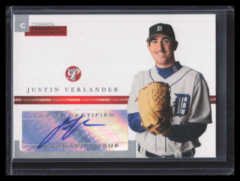 2005 Topps Pristine Personal Endorsements JV Justin Verlander RC Auto 475/497