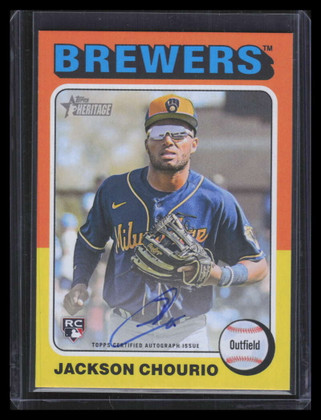2024 Topps Heritage Real One Autographs ROAJC Jackson Chourio Rookie Auto
