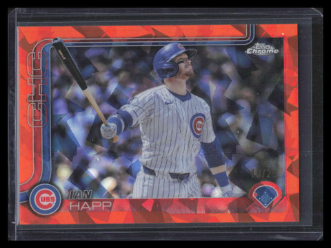 2025 Topps Chrome Sapphire Orange Refractor 144 Ian Happ 10/25