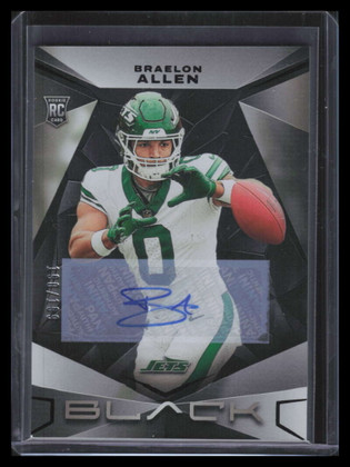 2024 Panini Black Rookies Autographs 110 Braelon Allen Rookie Auto 190/199
