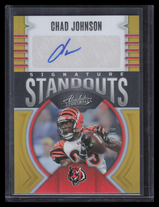 2023 Absolute Signature Standouts Gold 16 Chad Ochocinco Johnson Auto 6/10