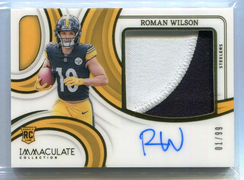 2024 Immaculate Premium Rookie Autographs 21 Roman Wilson RC Patch Auto 1/99