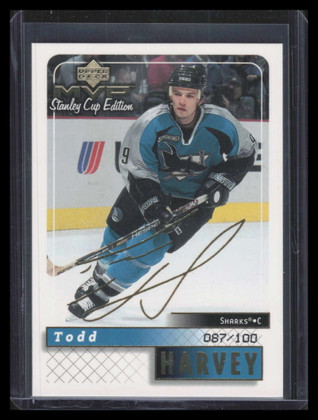 1999-00 Upper Deck MVP SC Edition Gold Script 159 Todd Harvey 87/100