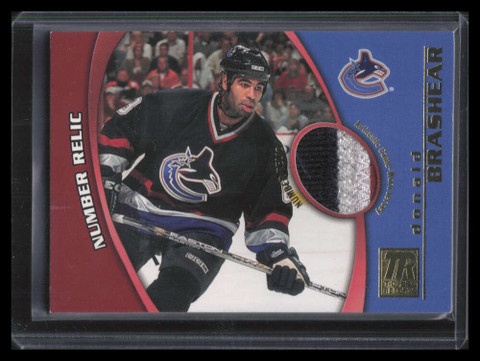 2001-02 Topps Reserve Numbers DOB Donald Brashear Number Relic Patch