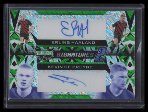 2023 Leaf Vibrance Signatures Green Kevin De Bruyne Erling Haaland Dual Auto 1/1
