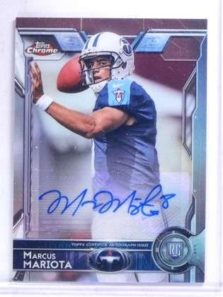 2015 Topps Chrome Mini Refractor Marcus Mariota autograph auto rc #D2/5