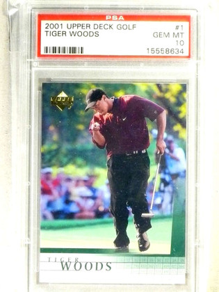 2001 Upper Deck Tiger Woods rc rookie #1 PSA 10 GEM MINT