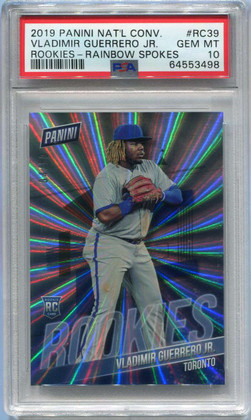 2019 Panini National Convention Rainbow Spokes Vladimir Guerrero 4/50 PSA 10 GEM