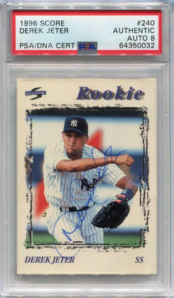 1996 Score 240 Derek Jeter PSA DNA Certified Auto PSA 8 Authentic