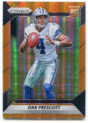 2016 Panini Prizm Prizms Orange Refractor 231 Dak Prescott Rookie 247/299