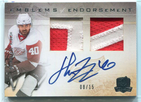 2009-10 The Cup Emblems of Endorsement Henrik Zetterberg Dual Patch Auto 8/15