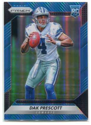 2016 Panini Prizm Prizms Light Blue Refractor 231 Dak Prescott Rookie 158/199