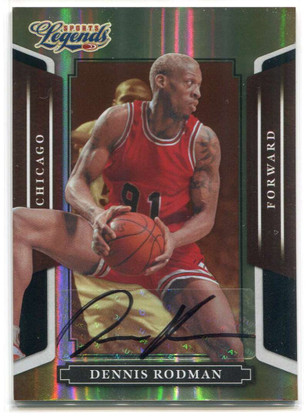 2008 Donruss Sports Legends Signatures Mirror Black 92 Dennis Rodman Auto 1/1