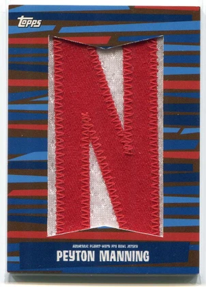 2008 Topps Pro Bowl Jerseys In the Name Patches Peyton Manning Letter Patch 1/1