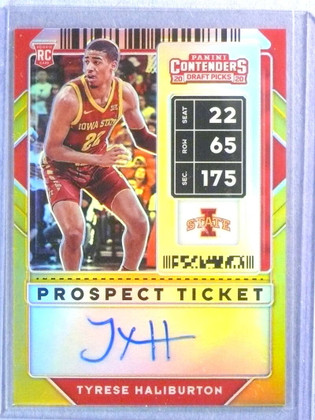 2020 Contenders Draft Picks Prospect Gold Ticket Tyrese Hailburton Autograph /10