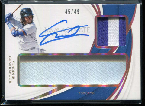 2019 Immaculate Gold 20 Vladimir Guerrero Jr. Rookie Jersey Patch Auto 45/49