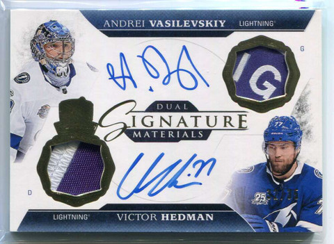 2017-18 The Cup Signature Patches sp2vh Hedman Vasilevskiy Dual Patch Auto 32/35