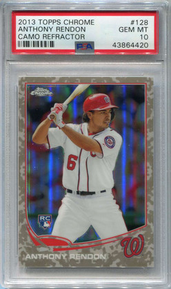 2013 Topps Chrome Camo Refractor 128 Anthony Rendon Rookie 8/15 PSA 10 GEM MT