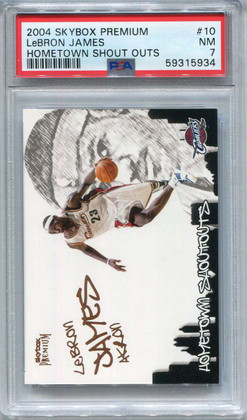 2004-05 SkyBox Premium Hometown Shout Outs 10 LeBron James 73/330 PSA 7 NM