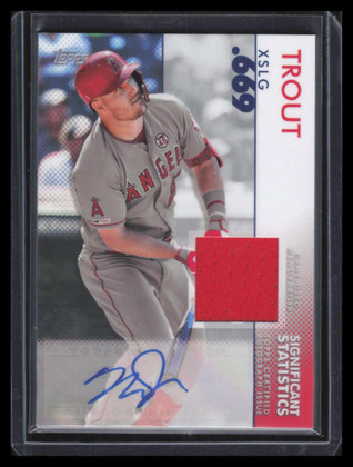 2020 Topps Significant Statistics Autographs ssarmt2 Mike Trout Jersey Auto 5/10
