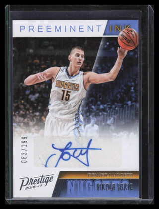 2016-17 Prestige Preeminent Ink 29 Nikola Jokic Auto 63/199