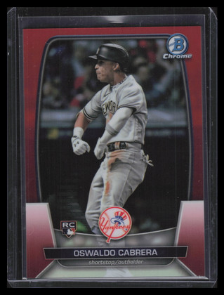 2023 Bowman Chrome Red Refractor 33 Oswaldo Cabrera Rookie 5/5