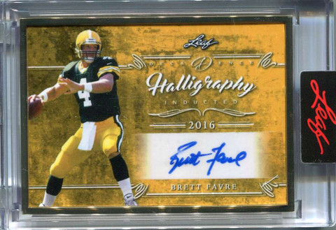 2022 Leaf Decadence HALLigraphy Gold hlbf1 Brett Favre Auto 1/1