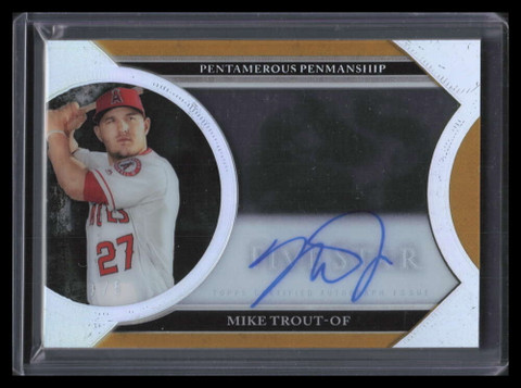 2020 Topps Five Star Pentamerous Penmanship Autographs Gold Mike Trout Auto 3/5