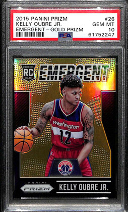 2015-16 Panini Prizm Emergent Prizms Gold 26 Kelly Oubre Jr. Rookie 10/10 PSA 10