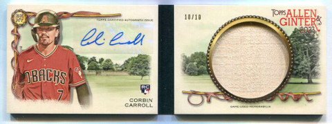 2023 Topps Allen Ginter Autograph Booklets Corbin Carroll Rookie Bat Auto 10/10