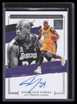 2020-21 Panini Impeccable Immortal Ink 36 Shaquille O'Neal Auto 2/10