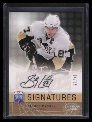 2008-09 Be A Player Signatures Player's Club SSC Sidney Crosby Auto 4/15