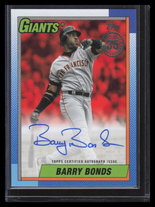 2025 Topps '90 Topps Autographs Orange 90abbo Barry Bonds Auto 1/25 Giants