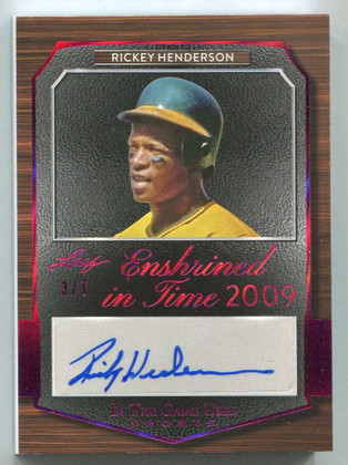 2024 ITG Used Sports Enshrined in Time Stockton Rickey Henderson Dual Auto 3/7