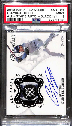 2019 Panini Flawless All-Star Autograph Gleyber Torres Logo Patch Auto 1/1 PSA 9